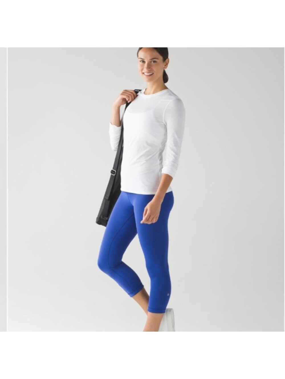 Lululemon Wunder Under Crop III (Reversible) Emperor Blue / Sapphire Blue - Picture 2 of 12